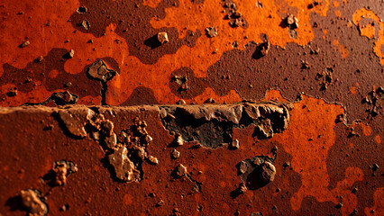 Rusted Metal Texture: Orange & Brown Corrosion Patterns for Industrial, Vintage Designs