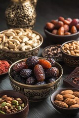 Elegant Display of Dates and Nuts