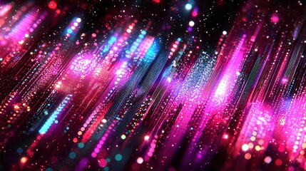 Dazzling cosmic streaks on dark backdrop creates a striking wallpaper or screensaver