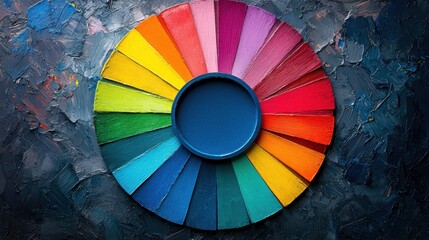 Fototapeta premium Vibrant Color Wheel Displaying Diverse Shades for Artistic Inspiration