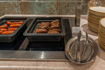 Buffet Selection of Liver Sausage and Spicy Sausages
