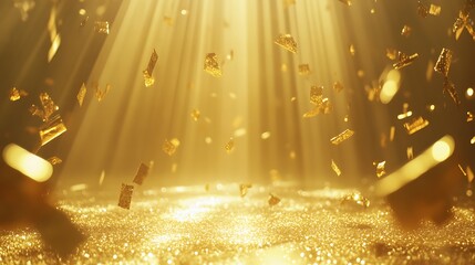 Warm golden glow filling space wallpapers