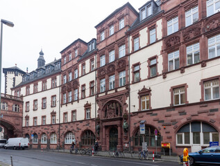 Fototapeta premium Historic building with varied architecture in Frankfurt, Germany