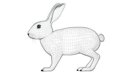Fototapeta premium Ink Drawing Of A Rabbit