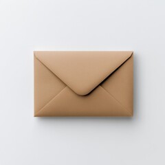 Elegant Brown Envelope on Light Background for Professional and Personal Correspondence Needs