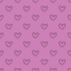 Seamless pattern with hand drawn heart doodle for decorative print, wrapping paper, greeting cards and fabric