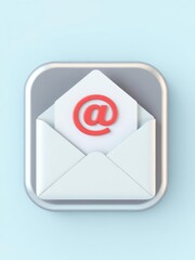 Email letter incoming message closed envelope mobile application button 3d realistic speech bubble icon email business marketing communication email mail technology digital online message