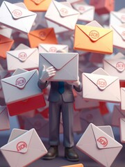 Emails sorted through automation filters with spam icons symbolizing efficient email campaign management and digital marketing email business marketing communication email mail technology digital onli