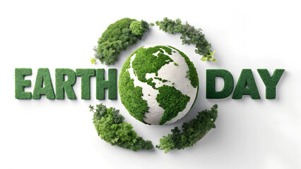 Earth Day Celebration with Green Globe