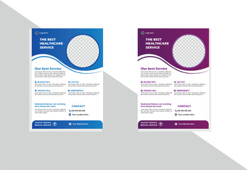  Unique mordern "Medical flyer " design in vector and RGB color