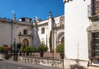 Obraz premium Daily exposure of the Parish of San Jose located in the city of Antigua Guatemala, dated 1545, after being rebuilt due to Earthquake