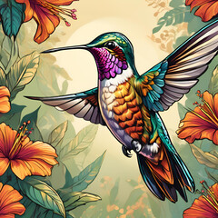 vector illustration of a peacock