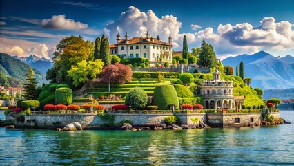 Fototapeta premium Isola Bella Palace & Gardens, Lago Maggiore, Italy - Stunning Architectural Photography