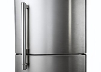Isolated Refrigerator Door, Stainless Steel Appliance, Kitchen Gadget, Home Appliance, Fridge Door