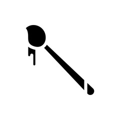 Paint brush isolated glyph vector icon