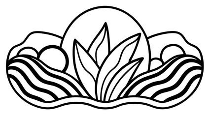 minimalist abstract art with organic shapes