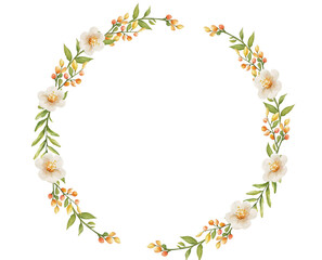 Guirlanda Floral Decoração para Casamento Ornamento Floral Aquarela