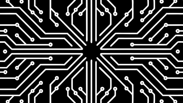  futuristic circuit board pattern with glowing line