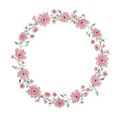 Set watercolor elements of pink roses; collection garden flowers; leaves; branches. Botanic; illustration, eucalyptus; Wedding floral design