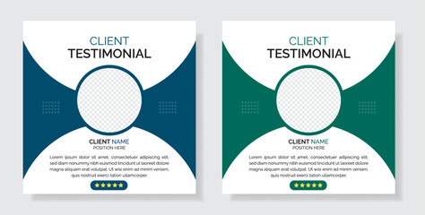 Client feedback, Client testimonial design. Modern and clean design.
