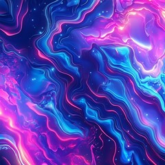 Abstract Full Frame Vibrant, Colorful Flowing Lines with a Fluid, Neon Effect. Modern Art Background, Wallpaper