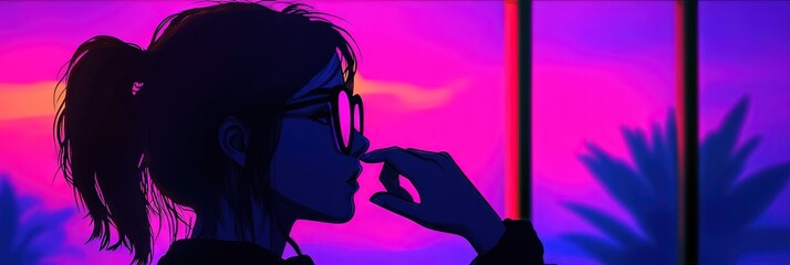 lo-fi comic style young girl