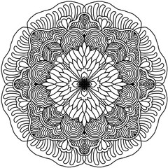 mandala flora pattern colouring meditation