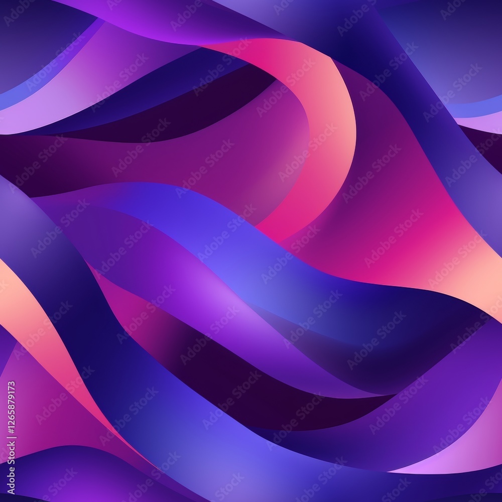 Poster abstract seamless pattern of smooth curved lines intersecting on a grid for minimalist design