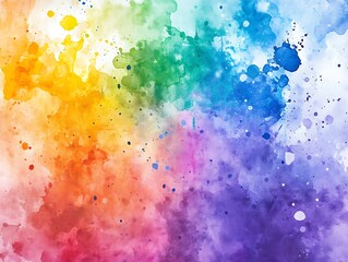 A palette of watercolor paints with splashes of intense colors that combine into a harmonious whole. A visual symphony 