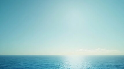 Obraz premium Serene Ocean Horizon Under A Calm Sky
