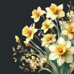 Fototapeta premium Vivid Daffodil Flower Display to Enhance Your Space