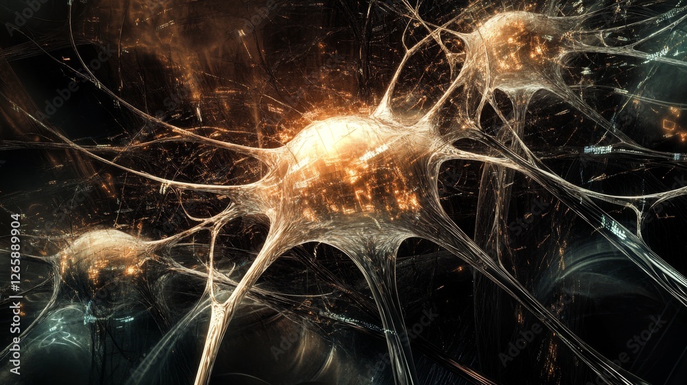 Poster understanding machine learning concepts digital space abstract art virtual environment analytical vi