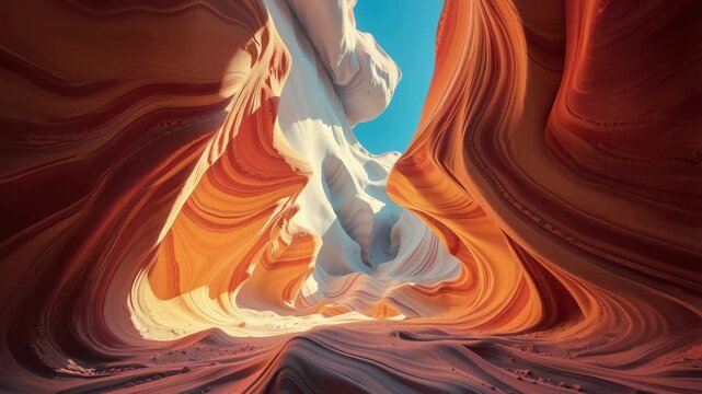 Orange colored canyon