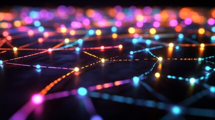 Obraz premium Mapping global distribution a digital visualization of worldwide data trends