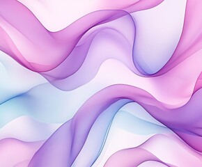 Fototapeta premium Soft Pastel Waves of Lavender and Pink Fabric Create a Dreamy Atmosphere 