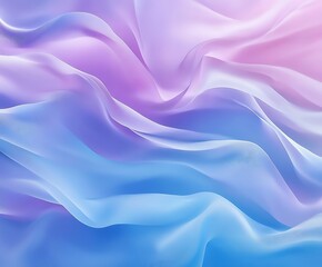 Obraz premium Soft Pastel Waves of Lavender and Pink Fabric Create a Dreamy Atmosphere 