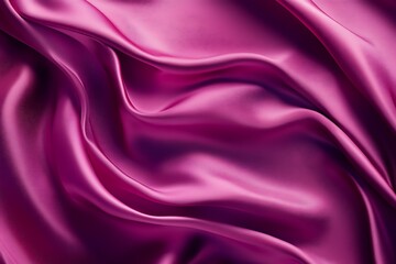 Obraz premium Glossy, pink-purple silk satin fabric background with a smooth, wavy texture and bright