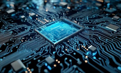 The concept of cloud computing is depicted in a 2D illustration with a digital background that highlights cyber technology, internet data storage, database, and mobile server ideas