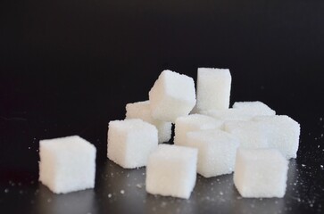 white sugar cubes