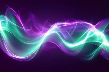 Obraz premium Colorful waves of light undulating in a vivid display of artistic brilliance background 