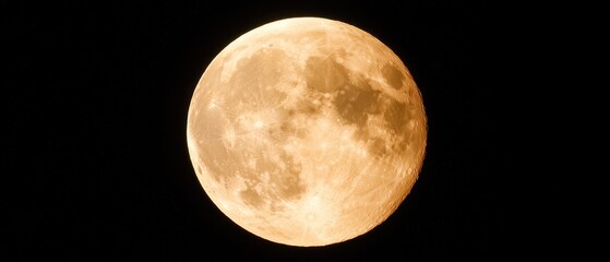 Obraz premium Full moon rising over dark sky celestial event nighttime view astrological wonder