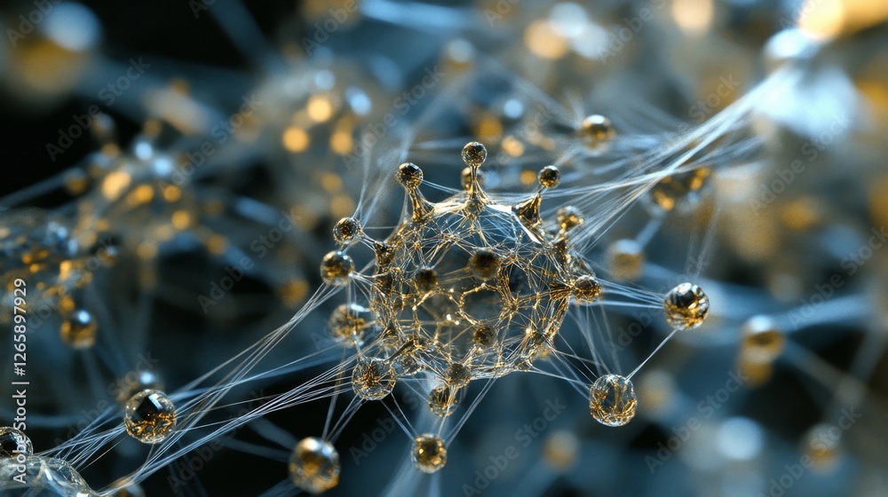 Poster visualizing machine learning abstract digital art virtual gallery digital creation futuristic enviro