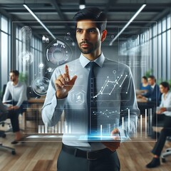 Data Analyst With AI Hologram