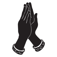 Praying Hands Silhouette