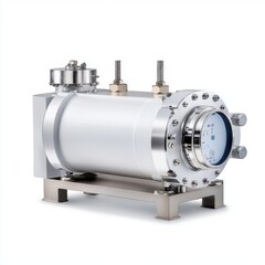 Industrial Stainless Steel Pump with Pressure Gauge and Mounting Base for Professional Applications