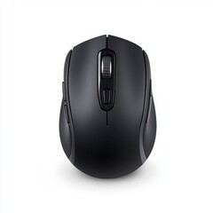 Sleek Black Wireless Computer Mouse for Ergonomic Comfort and Enhanced Productivity in Office or Home Setting