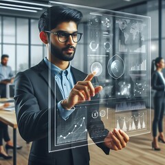 Data Analyst With AI Hologram