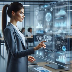 Data Analyst With AI Hologram