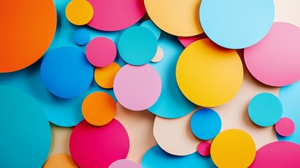 Abstract Colorful Overlapping Circles Composition, Digital Art, Geometric Pattern, Background Design. Abstract Background, Circles ,Abstract art,Geometric shapes