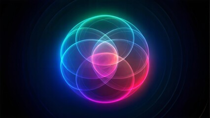 abstract background with glowing circles